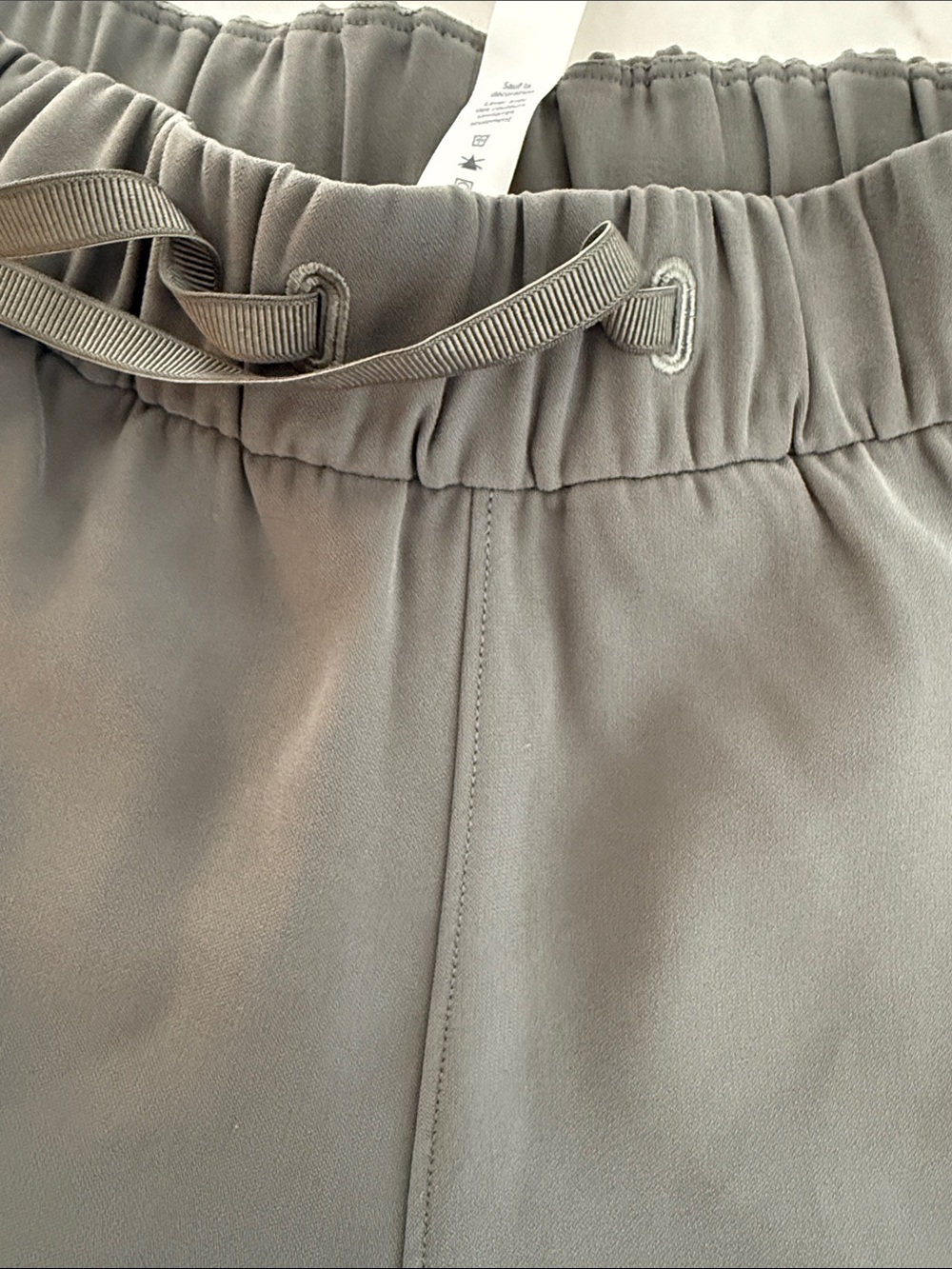 Women's Stretch High-Rise Athletic Shorts - Green Gray - Picture 5 of 5